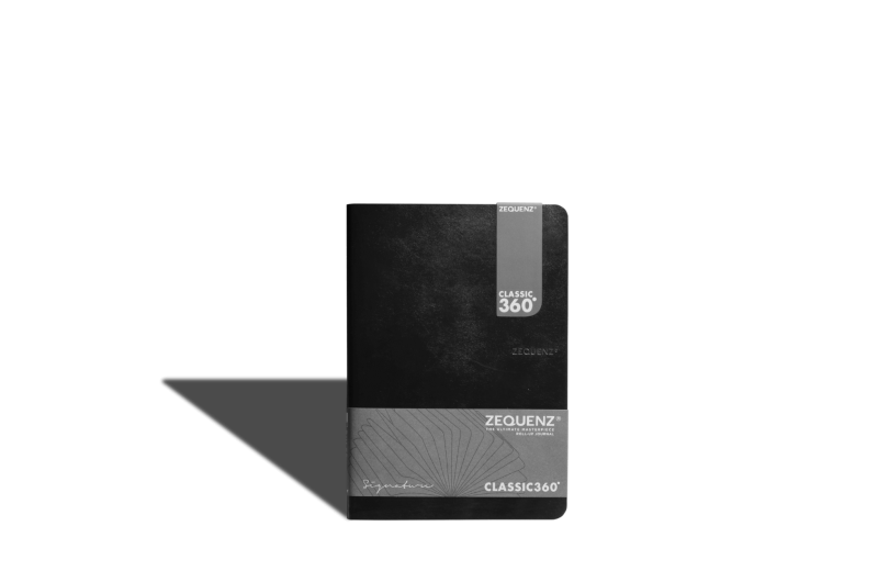 360-SNJ-A6-LITE-BKG Black Squared Zequenz Notebook Signature Lite A6 